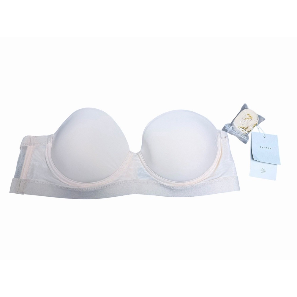 Pepper MVP Multiway Strapless Bra 38A Sand Convertible Balconette NWT - Picture 2 of 9